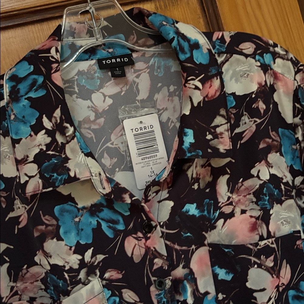Torrid Floral Long Sleeve Dress